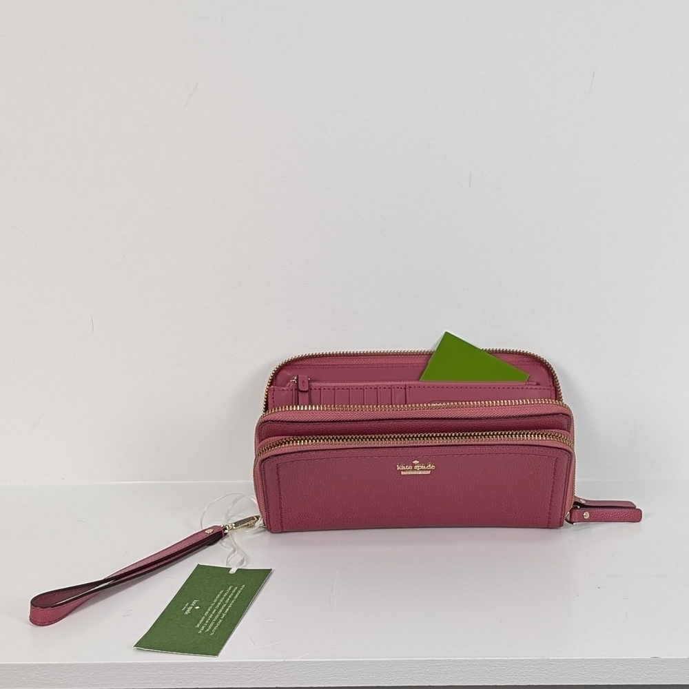 NWT Kate Spade Pink Cinnabar Leather Wallet - Picture 5 of 9